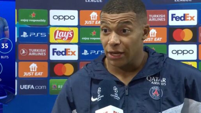 Kylian Mbappé agacé par la question d'une journaliste après PSG-Juve. (crédit capture RMC)