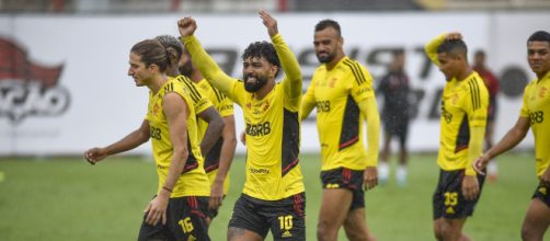 Jogadores do Flamengo em treinamento nesta semana (Marcelo Cortes/Flamengo)