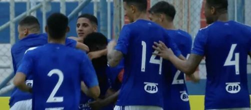 Cruzeiro fez 5 a 0 no Comercial (Reprodução/SporTV)