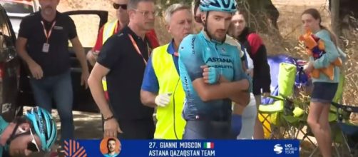 Ciclismo, il ritiro di Gianni Moscon al Tour Down Under.