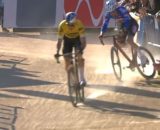 Wout van Aert e Mathieu Van der Poel in azione nel ciclocross di Benidorm.
