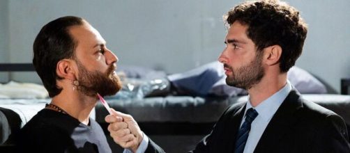 Un posto al sole, Lello Valsano (Gianluca Pugliese) e Niko Poggi (Luca Turco).