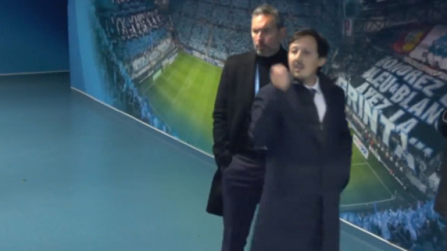 Pablo Longoria furieux après l'arbitrage d'OM-Monaco. (screensot twitter - @CanalplusFoot)