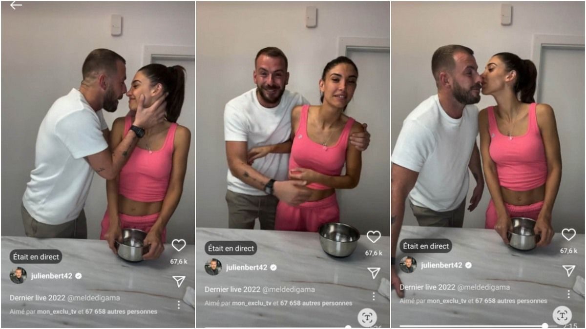 Julien Bert et Mélanie Dedigama s'embrassent en live, son ex Bastos les  tacle
