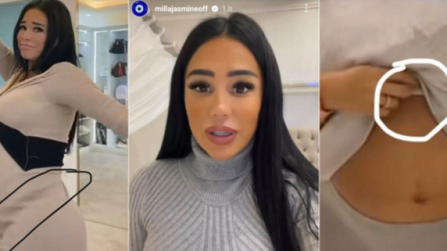 Faux ventre, adoption, rétention d'eau, morphologie, les internautes doutent de la grossesse de Milla Jasmine. (screenshots @Snapchat)