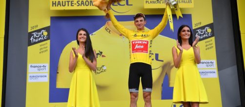 Ciclismo, Giulio Ciccone in maglia gialla al Tour de France.