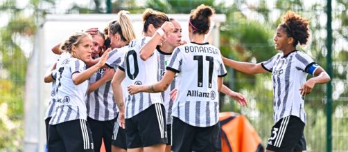 Un'esultanza della Juventus Women.