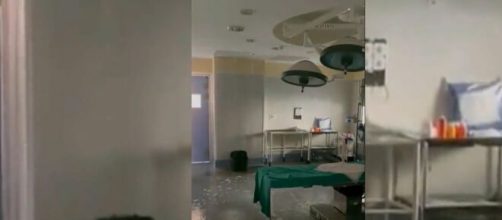 La rotura de una tubería en un hospital de Badajoz ha dejado inoperativo el quirófano de ginecología (Twitter /@MGuardiolaPP)