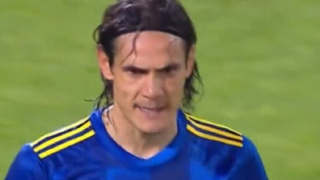 Edinson Cavani sous les couleurs de Boca Juniors (capture Twitter @TyCSports)