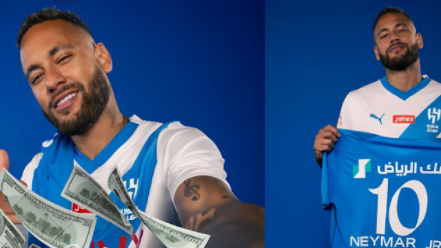 Neymar sous les couleurs d'Al-Hilal (Capture Twitter @Amour_Du_Foot)