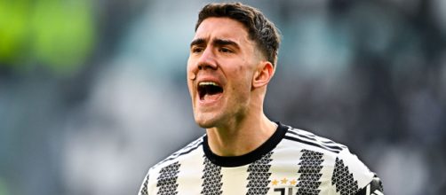 In foto Vlahovic, giocatore dalla Juventus.