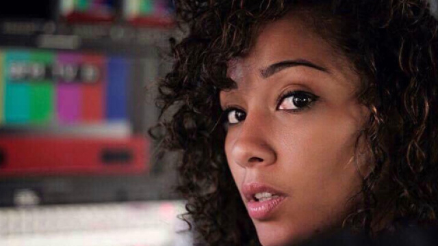 Virginie Sainsily sur la chaine L'Equipe (capture Instagram @vsainsily)