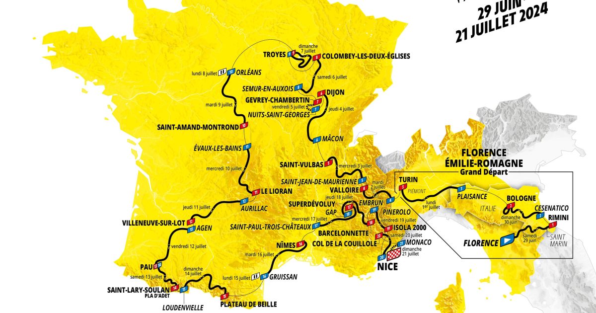 Tour de France 2024, scoperte le tappe 60 km a cronometro, sterrato e