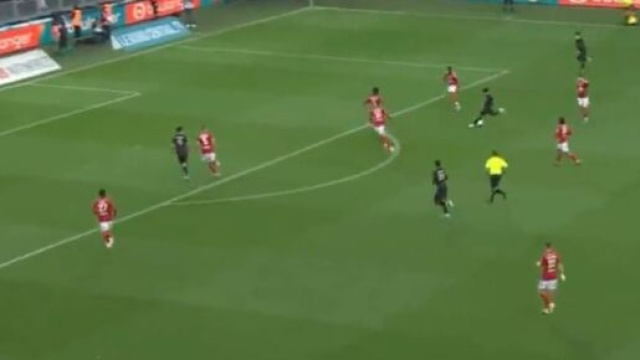Zaïre-Emery buteur face à Brest ce dimanche. (screenshot Twitter - @HRivayrand)