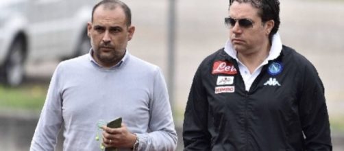 Giuseppe Pompilio e Cristiano Giuntoli quando era direttore sportivo del Napoli.