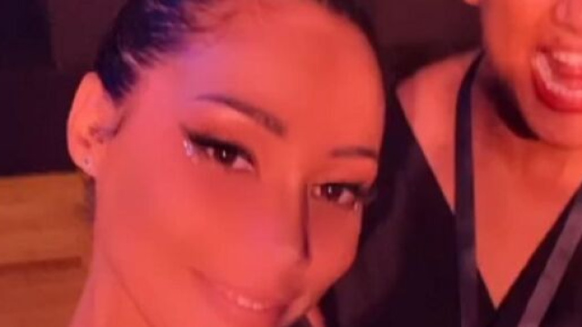 Virginie Sainsily lors de la cérémonie du Ballon d'Or (capture Instagram @vsainsily)