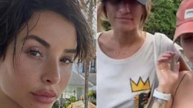 Rym Renom et sa supposée maitresse, la journaliste Ana Milanovic, aperçue dans les rues de Bali. (Screenshots Instagram et TikTok)