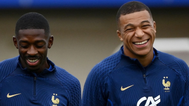 Mbappé et Dembélé en Bleu (capture Twitter Actu Foot)