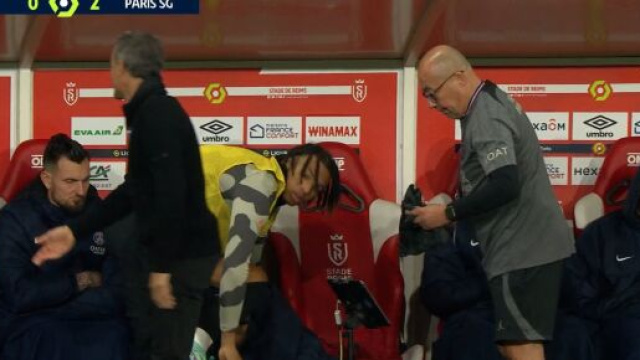Cher Ndour est rentré face au Stade de Reims ce samedi. (screenshot Twitter - @primevideo)