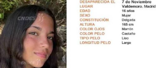 Daniela Pons Rabughini, menor de 16 años desaparecida (Foto tomada del Centro Nacional de Desaparecidos)