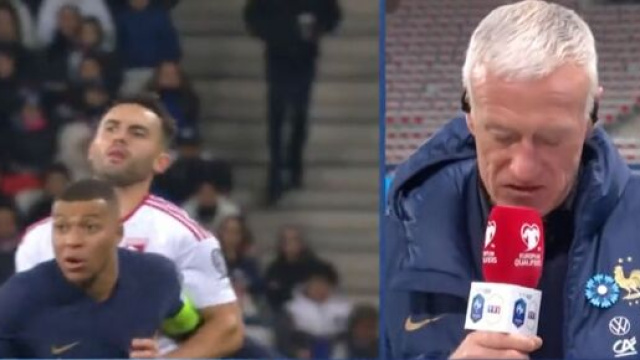 Didier Deschamps fier de Kylian Mbapp&eacute;. (screenshot Twitter - @TF1)