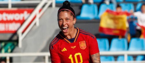 Luis Rubiales le dio un beso en la boca a Jennifer Hermoso en la final del Mundial de Fútbol Femenino en Sídney (Instagram, @jennihermoso)