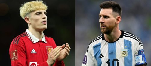Selon Rio Ferdinand, Lionel Messi en aurait marre de l'idole de Garnacho qui n'est autre que CR7. (Twitter @FCBAlbiceleste)