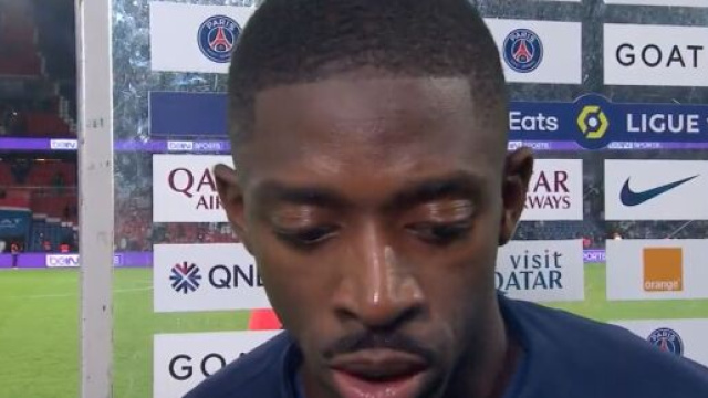 Dembélé pas inquiet pour ses buts au PSG. (screenshot Twitter - @PVSportFR)