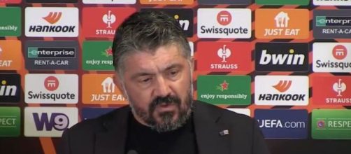 Gattuso pas totalement satisfait après la victoire de l'OM à Lorient. (screenshot Twitter - @BeiNSPORTS)