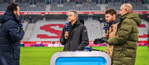 Enrique agacé après le match nul du PSG à Lille. (screenshot Prime Video)