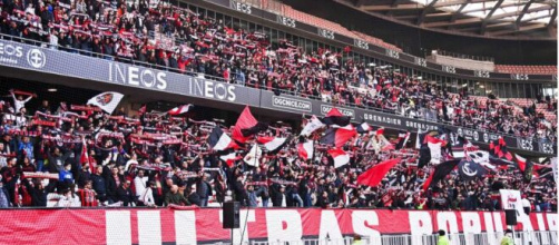 Les Ultras de Nice se sont fait remarquer face à Lens... (screenshot Le Parisien)