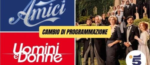 Cambio programmazione Mediaset 8 dicembre: sospesi U&D e Amici, La Promessa si allunga.