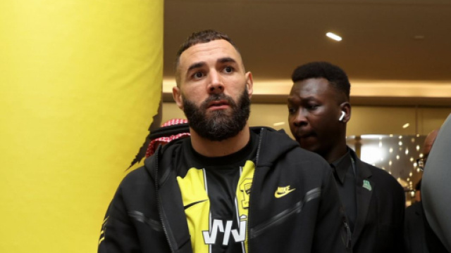 Karim Benzema nouveau joueur d'Al-Ittihad en Arabie saoudite. (screenshot Twitter - @_BeFootball)