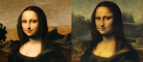 The Isleworth Mona Lisa (left) and Leonardo da Vinci's original masterpiece (Image source: Courtesy of the Mona Lisa Foundation)
