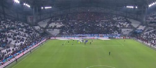 Le Stade Vélodrome a apprécié la victoire de l'OM face à l'OL. (screenshot Twitter - @primevideo)
