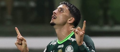 Piquerez fez o segundo gol do Palmeiras (Reprodução/Twitter/@Palmeiras)