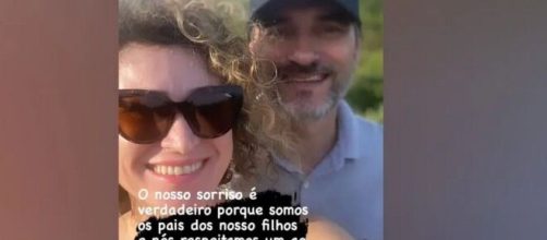 Fabíola junto com companheiro, suspeito do crime, em postagem nas redes sociais horas antes de morrer (Arquivo Blasting News)