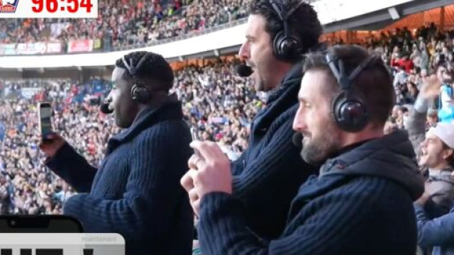 Alexandre Ruiz en feu sur le but de Leo Messi contre les Dogues en Ligue 1. (screenshot Twitter - @lnstantFoot)