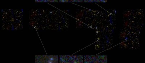 Six nouvelles galaxies massives ont été observées par James-Webb. (screenshot compte twitter Swinburne University of Technology)