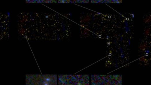 Six nouvelles galaxies massives ont été observées par James-Webb. (screenshot compte twitter Swinburne University of Technology)