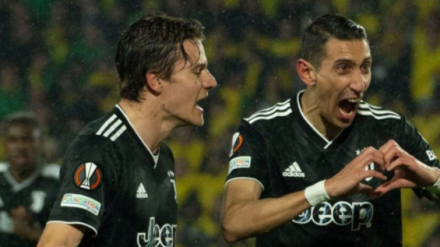 Di Maria a douché les espoirs des Canaris. Screenshot Twitter @Juve_France