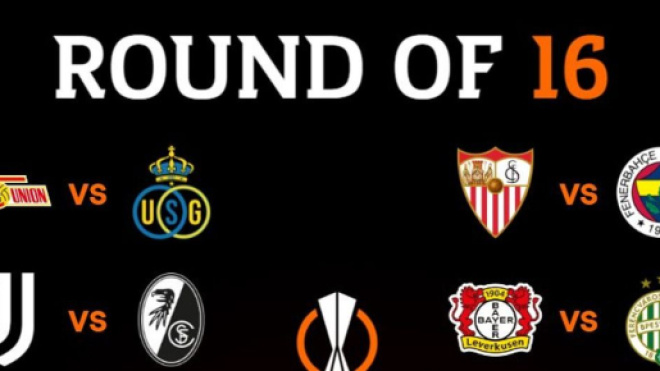 Les affiches des huitièmes de Ligue Europa sont alléchantes. Screenshot Twitter @EuropaLeague