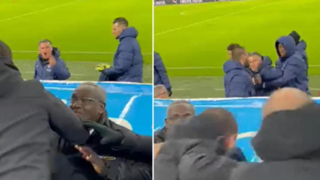 Christophe Galtier a failli se battre avec un supporter marseillais après le match. Screenshot twitter