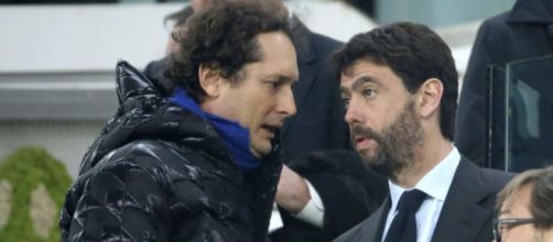 John Elkann e l'ex presidente Andrea Agnelli.