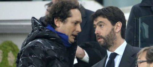 John Elkann e l'ex presidente della Juventus Andrea Agnelli.