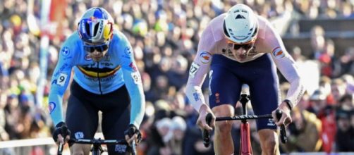 Wout van Aert e Mathieu Van der Poel ai Mondiali di ciclocross di Hoogerheide