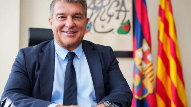 Le président du FC Barcelone, Joan Laporta, s'est adressé à la presse ce jeudi. Twitter @MPadremanyFont