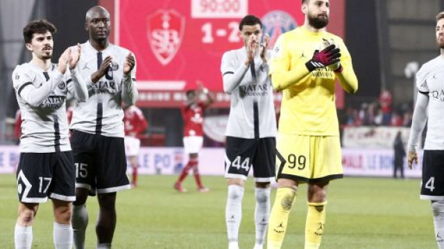 A Brest, les joueurs de la capitale ont assuré l'essentiel. screenshot twitter @PSG_inside