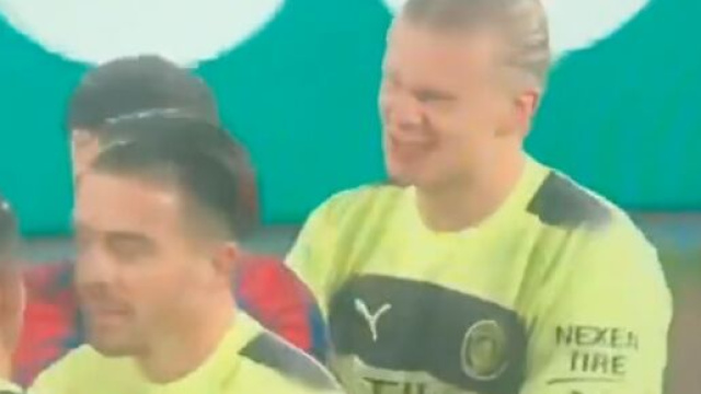 Haaland buteur ce samedi en Premier League face à Crystal Palace. (screenshot Twitter - @HRivayrand)