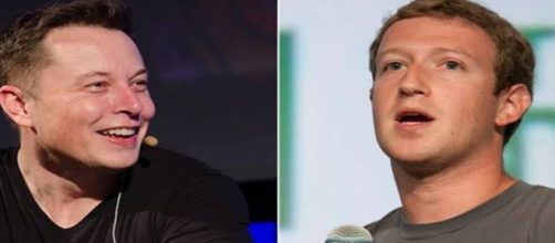 Elon Musk et Mark Zuckerberg, les patrons respectifs de Twitter et Facebook. @smutoro